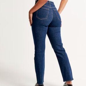 Abercrombie Curve Love Ultra High Rise Ankle Straight Jean